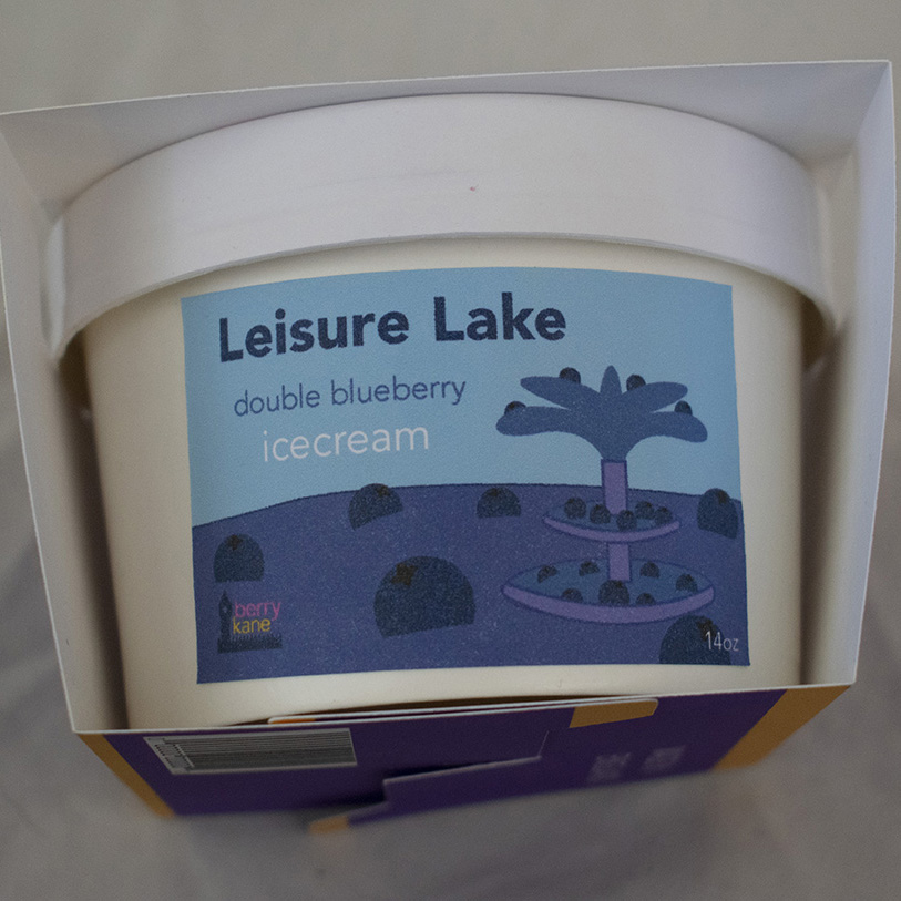 the front side of the Berry Kane icecream box